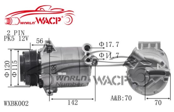 PXE16 5PK Variable Displacement Compressor For Buick Lacrosse 2.4 WXBK002
