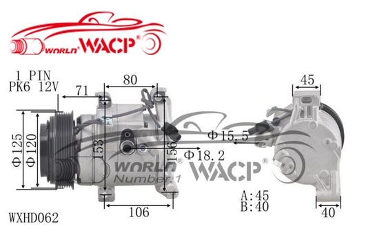 Ac Air Conditioner Compressor 388005FAT112M6 For Honda Civic WXHD062