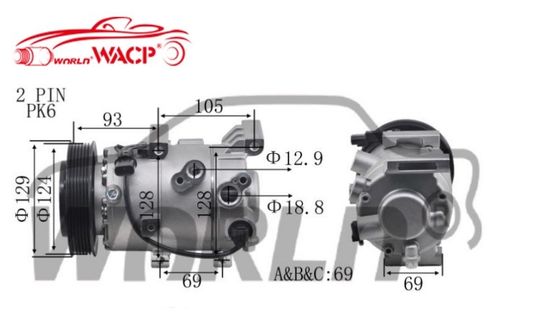 Car AC Compressor 97701F2500 For Hyundai Elantra For Cerato/Verna For Kia Soul For Forte For ProCeed WXHY035