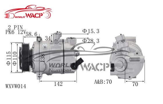 DCP32045 1K0820803G High Precision For Audi A3 For VW Golf6 For Caddy For Skoda Octavia Compressor WXVW014