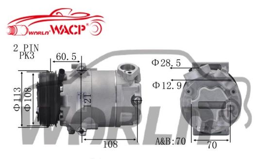 RC.600.108 5U0820803K AC.100.1758 Car AC Compressor For Volkswagen Fox Voyage WXVW045
